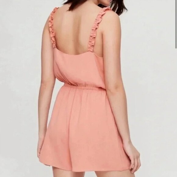 Aritzia Wilfred Melodie Romper Orange Size Medium - Picture 2 of 16